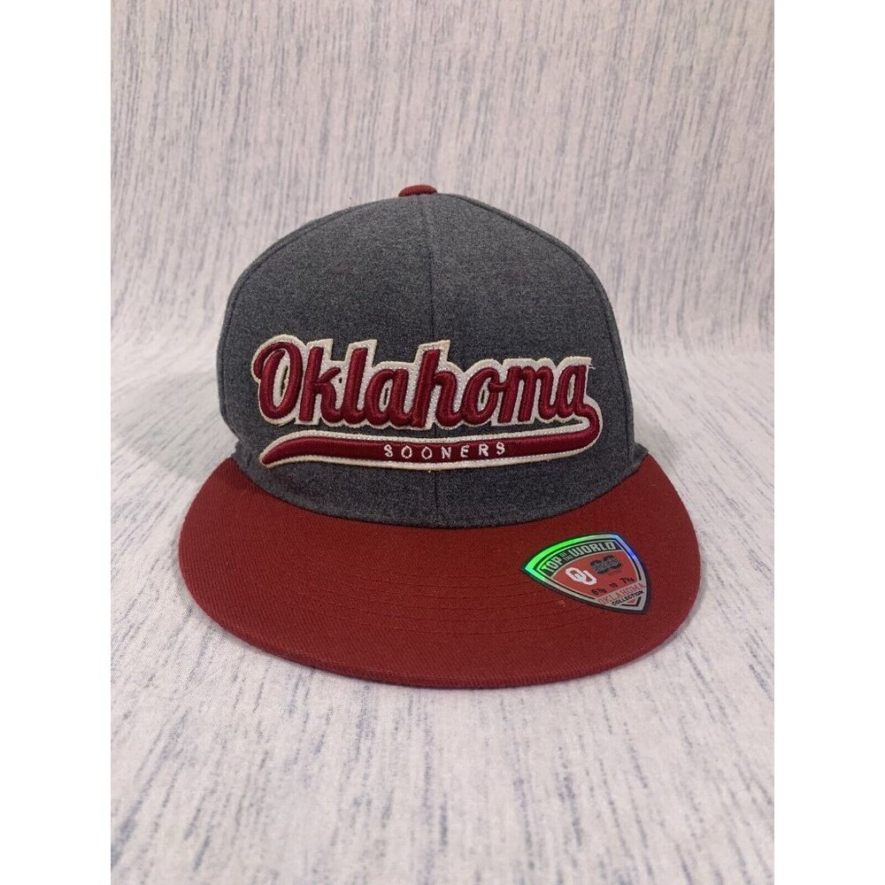 Oklahoma Sooners Top Of The World Red Victory Reflex Stretch Fit Hat